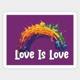 Prideful Skies LGBTQ gay pride Rainbow Colored Design Magnet